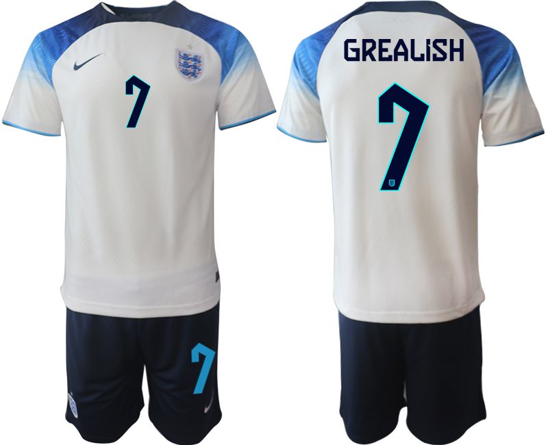 Men 2022 World Cup National Team England home white #7 Soccer Jerseys1->united states jersey->Soccer Country Jersey